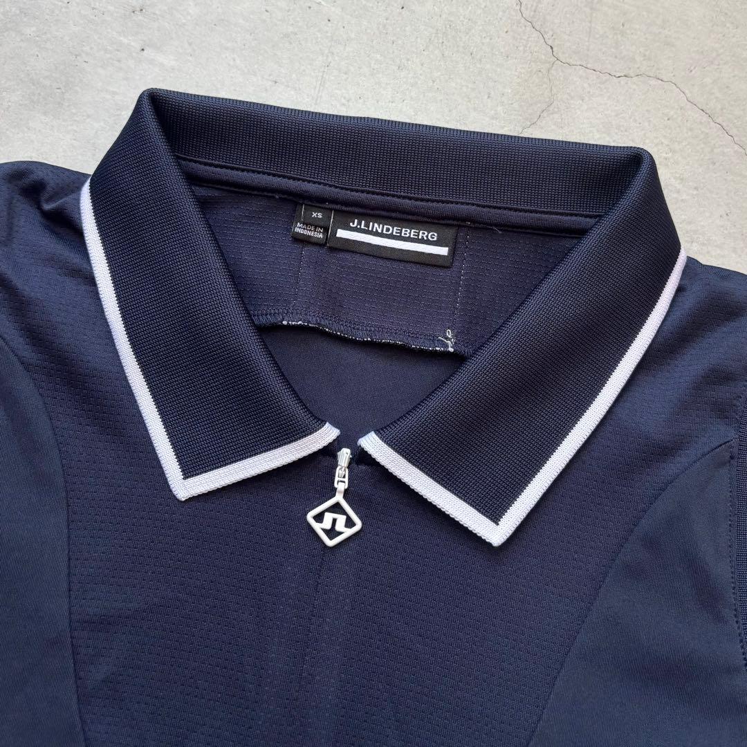 【美品】J.LINDEBERG ジェイリンドバーグ ノースリーブポロシャツ ロゴ