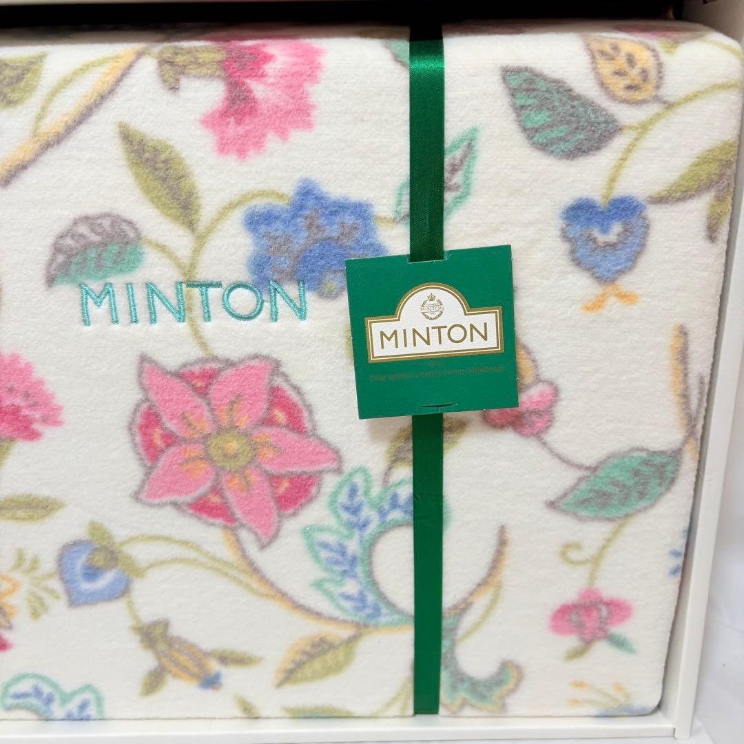 MINTON ミントン　綿毛布　花柄　レアデザイン