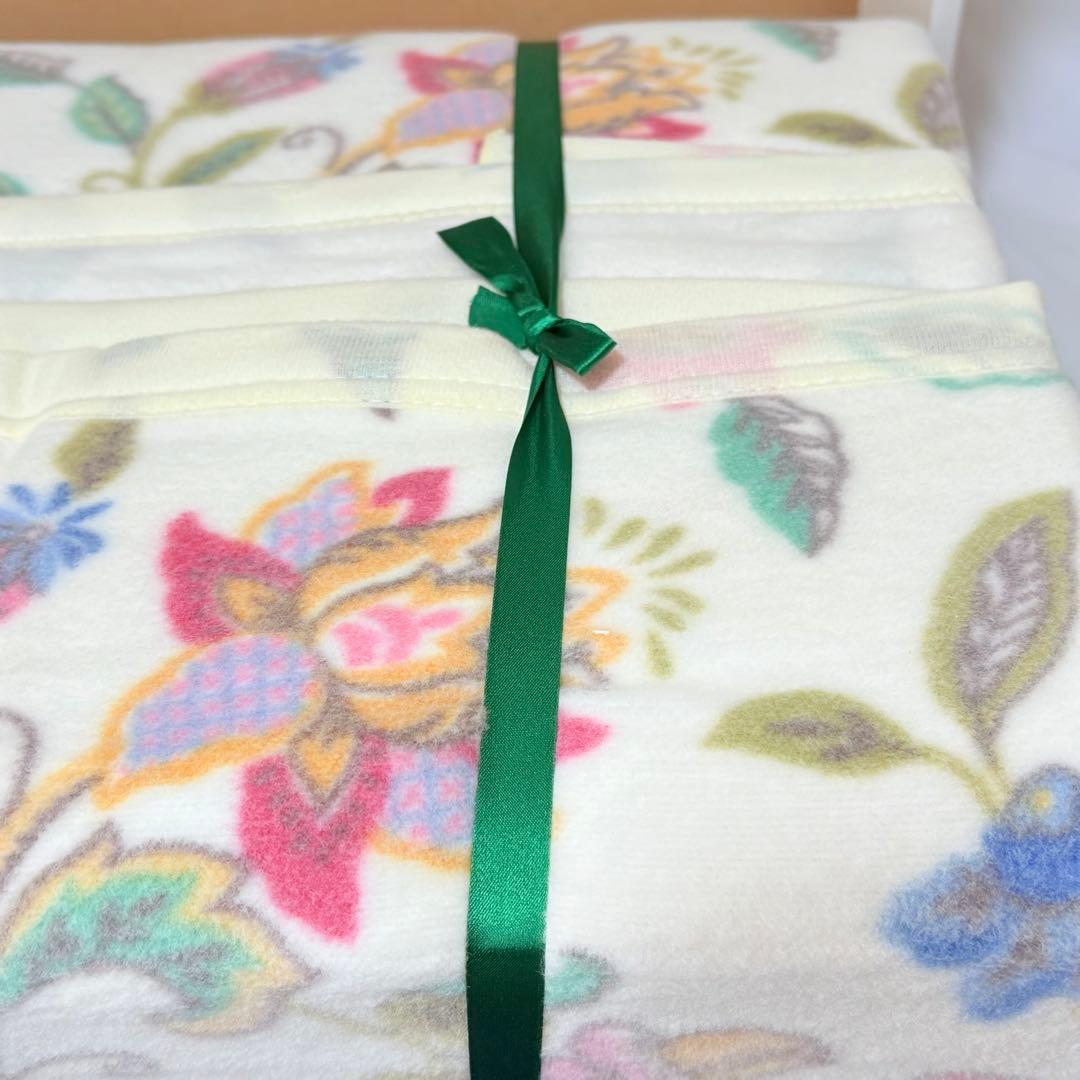 MINTON ミントン　綿毛布　花柄　レアデザイン