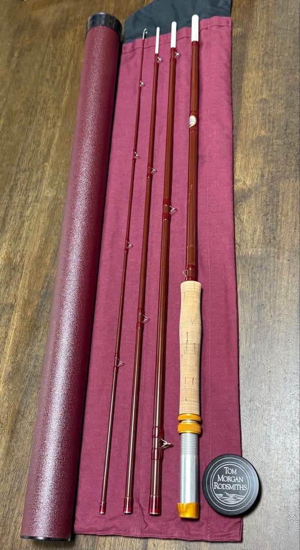 トム モーガン 8'6\" # 6 ファイバーグラスロッド 中古美品