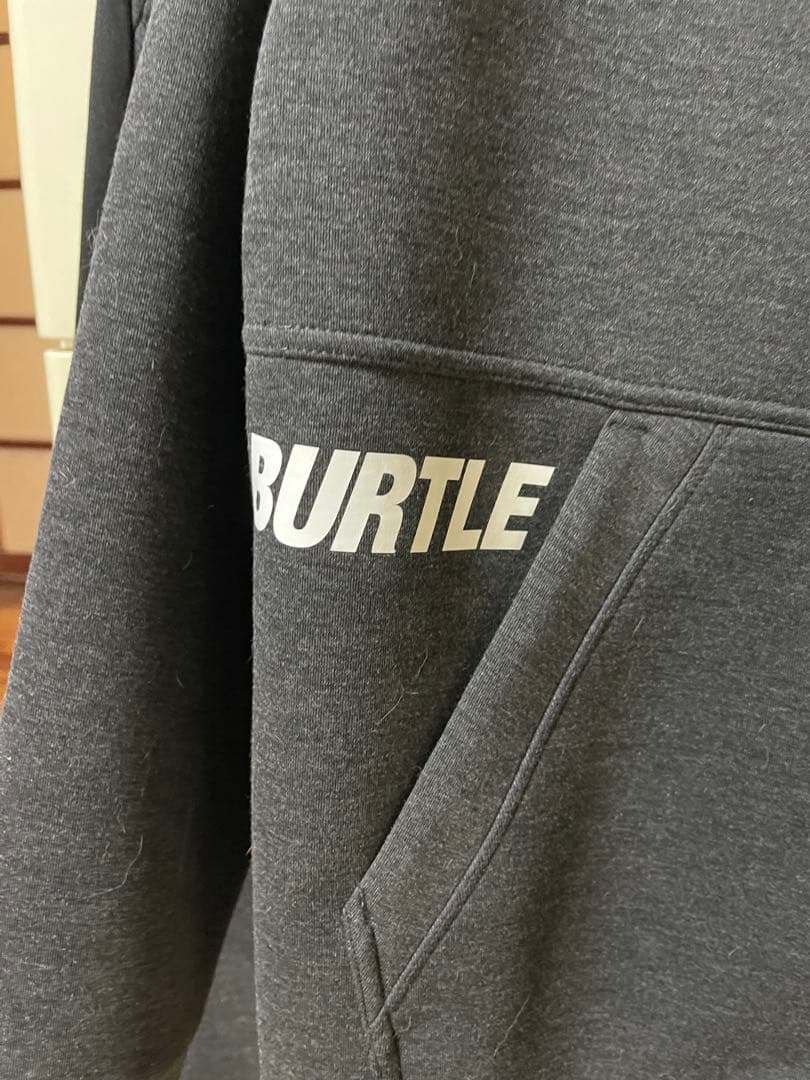 BURTLE フード付きエアーテックフーデイ、パンツ上下セット チャコールグレー