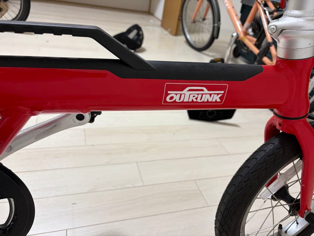 【大阪引取】ログ アウトランク LOG OUTRUNK 折りたたみ自転車　赤