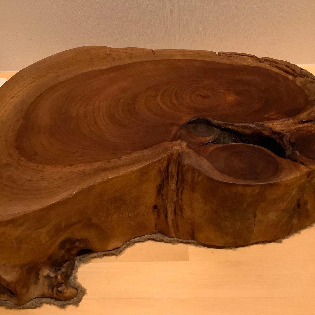 無垢材 フラワースタンド　花瓶台 自然な形状 茶色