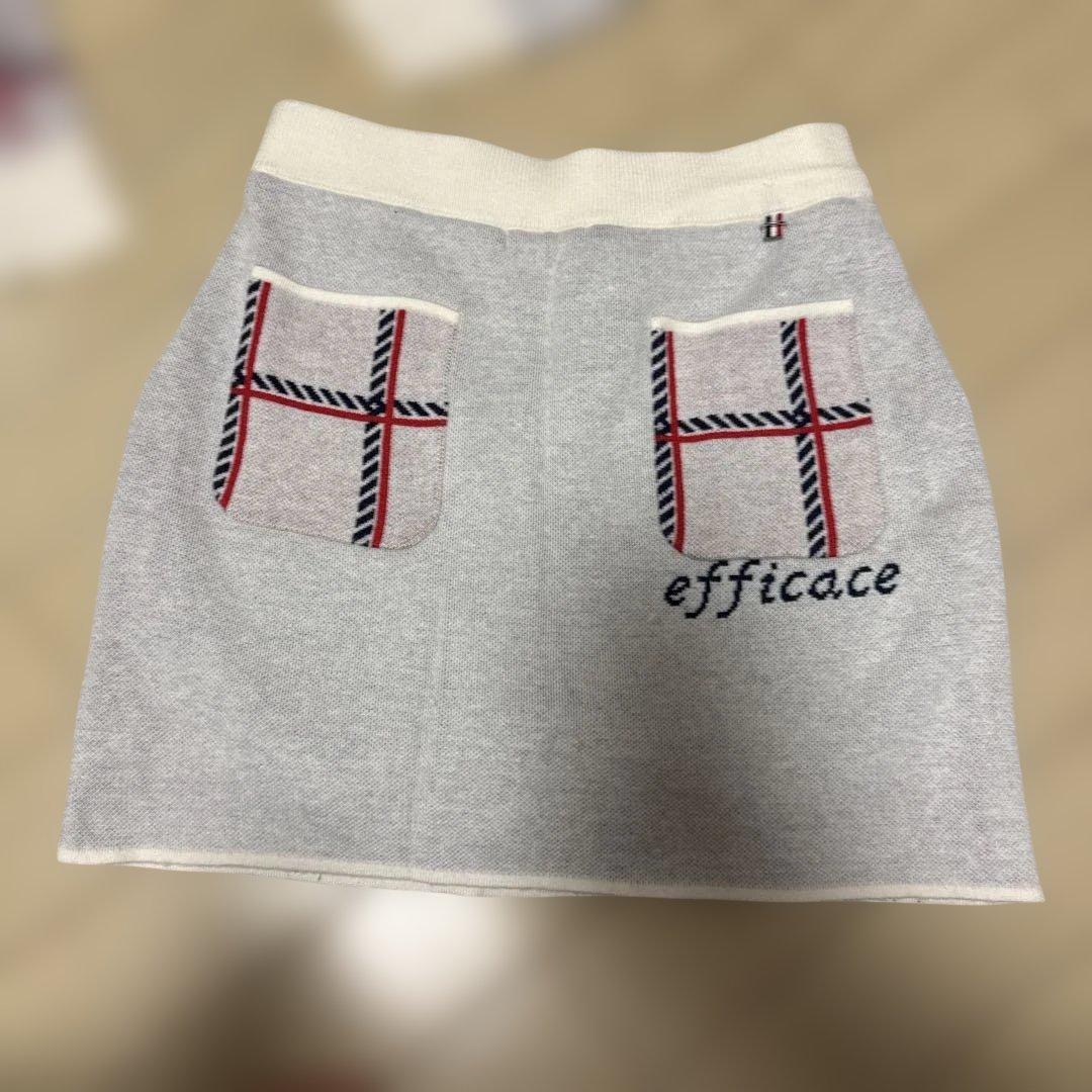 effitace チェック柄 セーター・スカートセット
