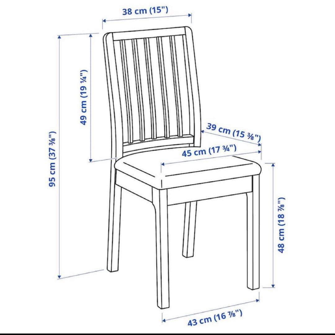 IKEA EKEDALEN エーケダーレン ダイニングチェア 1脚（未使用）　白