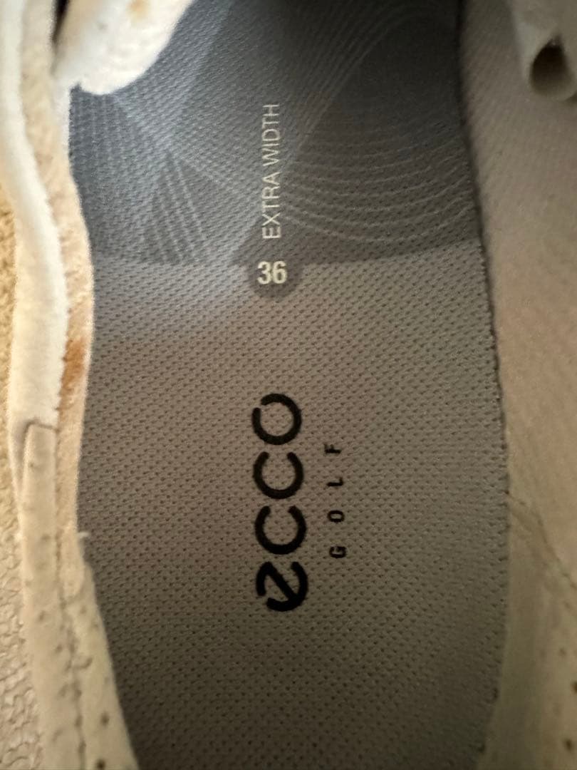 新品　ECCO エコー レザー　シャドウホワイト ゴルフシューズ　36