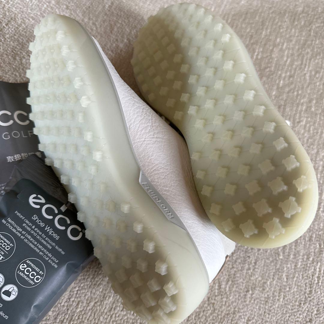 新品　ECCO エコー レザー　シャドウホワイト ゴルフシューズ　36