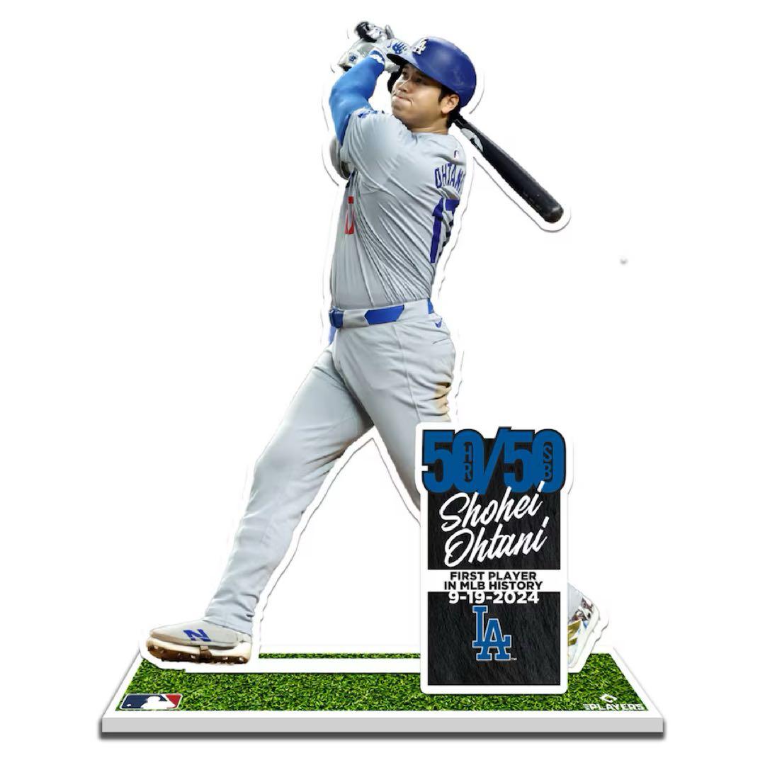 米MLB公式 大谷翔平 ドジャース 5050記念スタンド 新品