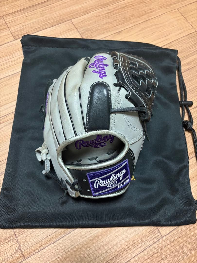Rawlings 軟式　オーダーグローブ　 グレー 専用袋付き