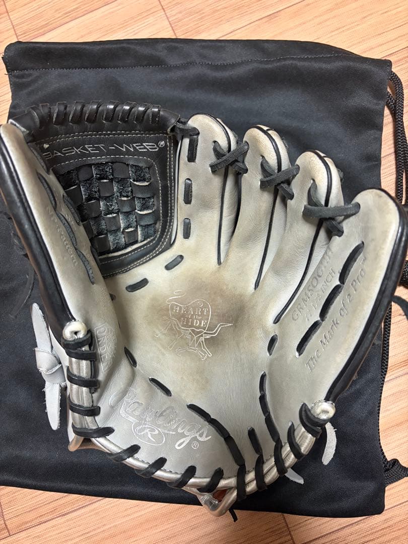 Rawlings 軟式　オーダーグローブ　 グレー 専用袋付き