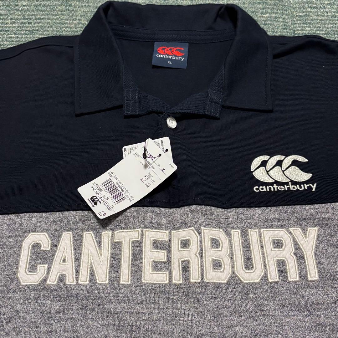 未使用タグ付き　CANTERBURY カンタベリー　長袖ラガーシャツ　XLサイズ