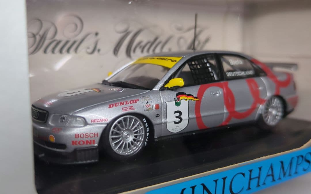 ミニチャンプス　アウディA4 B5スーパーツーリング B6DTM 2台セット