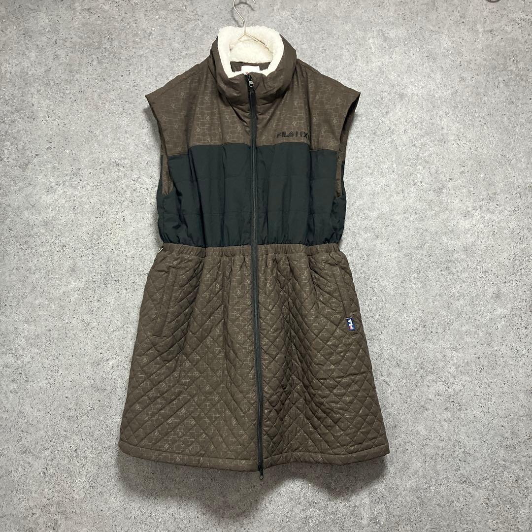 2024年　FILA GOLF 中綿ワンピース撥水 蓄熱裏地 ワンピース　LL