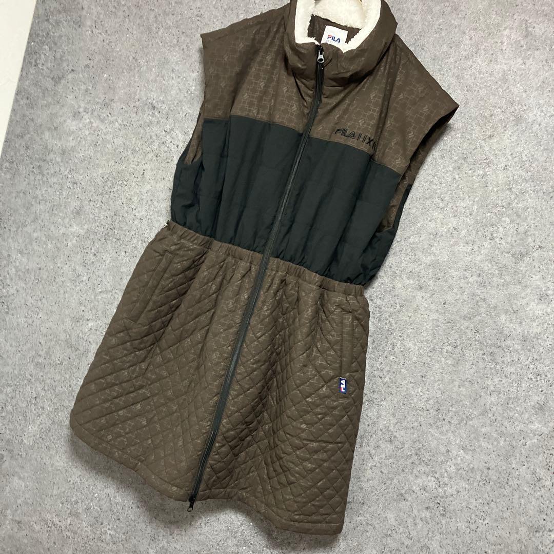 2024年　FILA GOLF 中綿ワンピース撥水 蓄熱裏地 ワンピース　LL