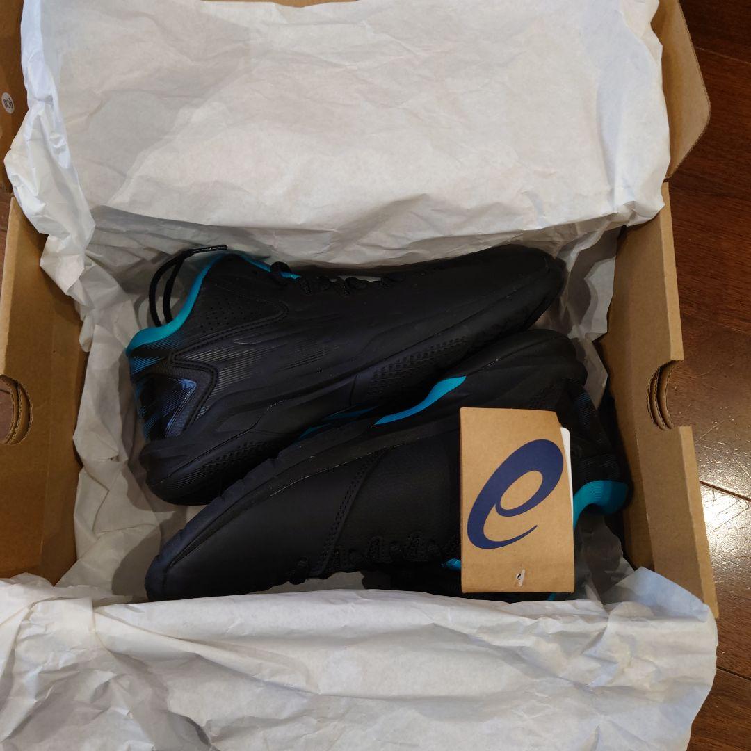 【新品】ASICS バスケットボールシューズ ブラック/ターコイズ　24センチ