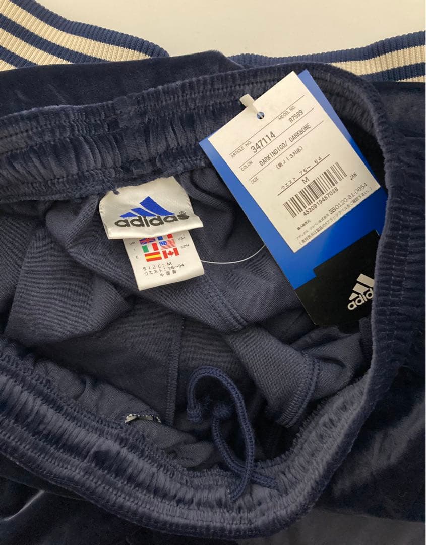 新品 タグ付 90's アディダス ベロア トラックジャケット セットアップ