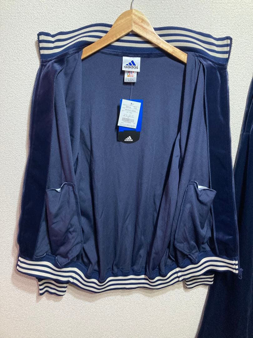 新品 タグ付 90's アディダス ベロア トラックジャケット セットアップ