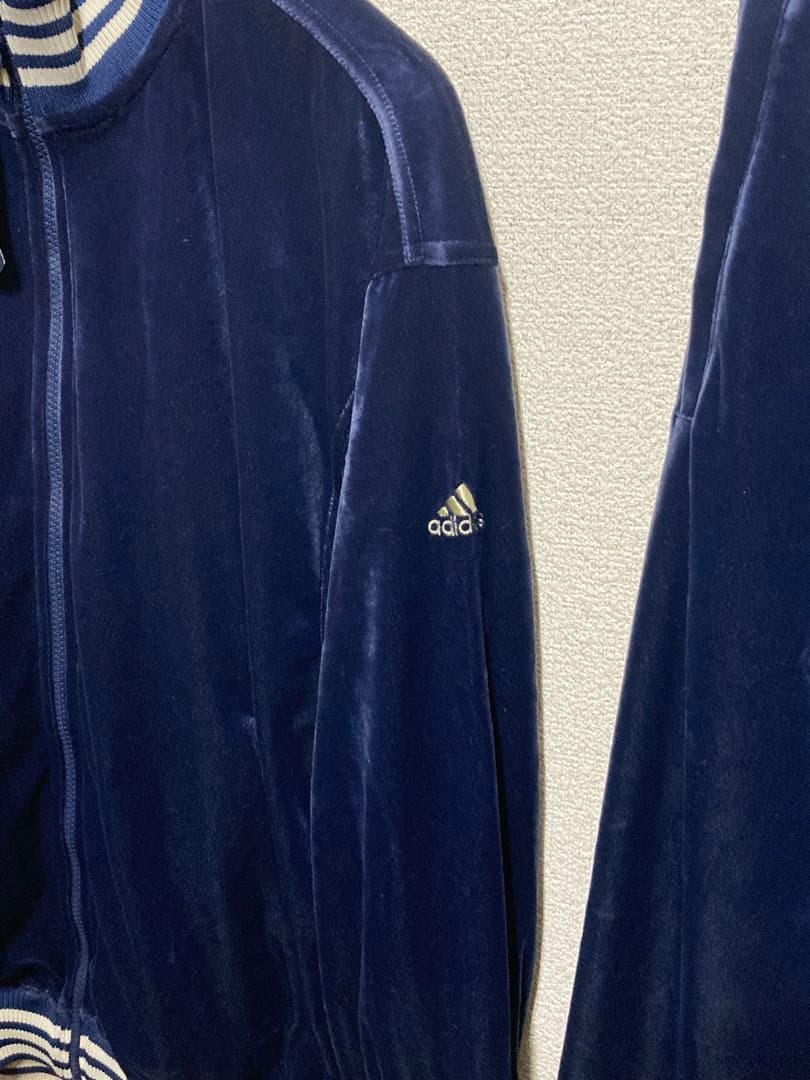 新品 タグ付 90's アディダス ベロア トラックジャケット セットアップ