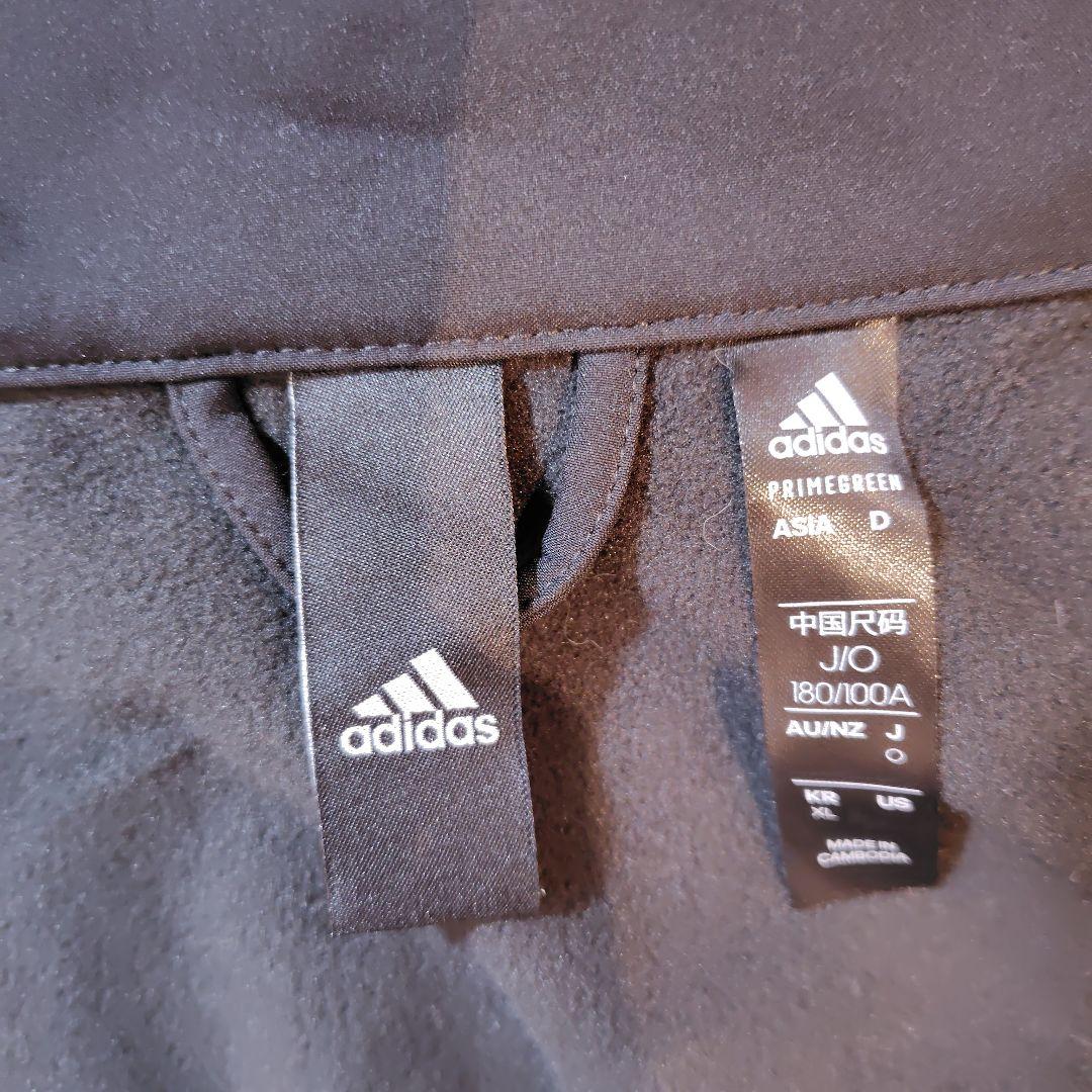 adidas フード付きジャージ上下セット 黒