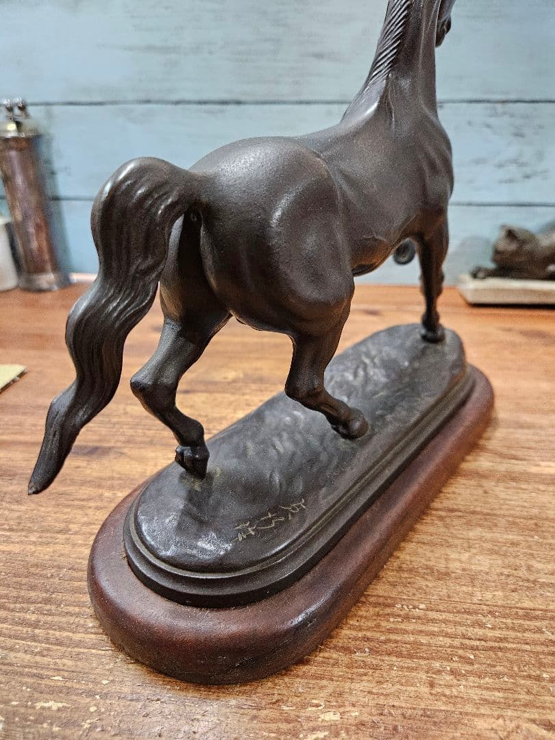後藤貞行 在銘 馬の銅像 ブロンズ像 置物 錦馬 オブジェ 彫刻 美術品