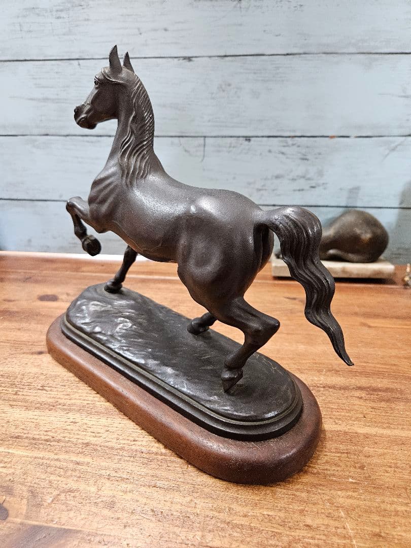 後藤貞行 在銘 馬の銅像 ブロンズ像 置物 錦馬 オブジェ 彫刻 美術品