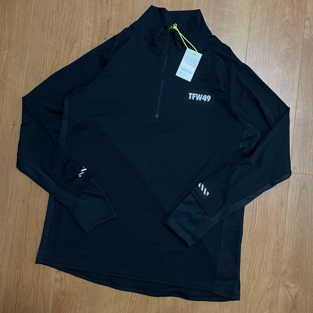 新品タグ付き　TFW49 ハーフジップ　ロングTシャツ XL ブラック　ゴルフ