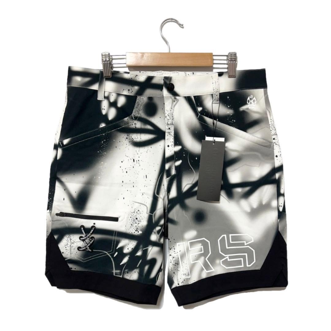 新品 ラッセルノ ゴルフ ロゴ ストレッチ ショーツ スプレー ホワイト L 5