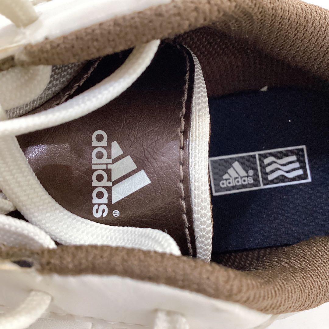 新品未使用✨adidas アディダス ゴルフシューズ 24.5cm 白 ブラウン