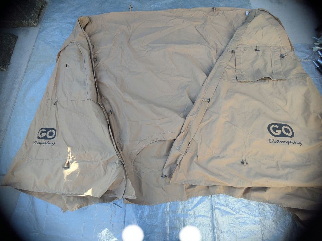 GOGlamping パップテントTC 1人用 【煙突口+三角窓】 二股アルミ