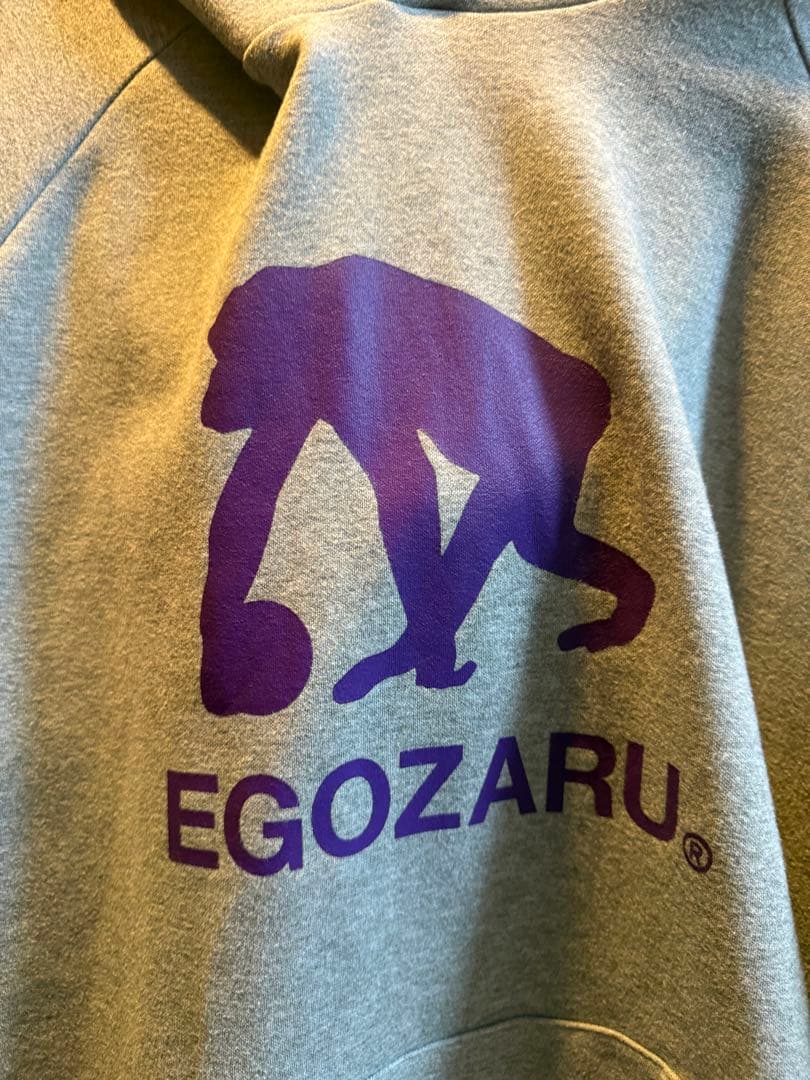 EGOZARU フード付きスウェットパーカー グレー