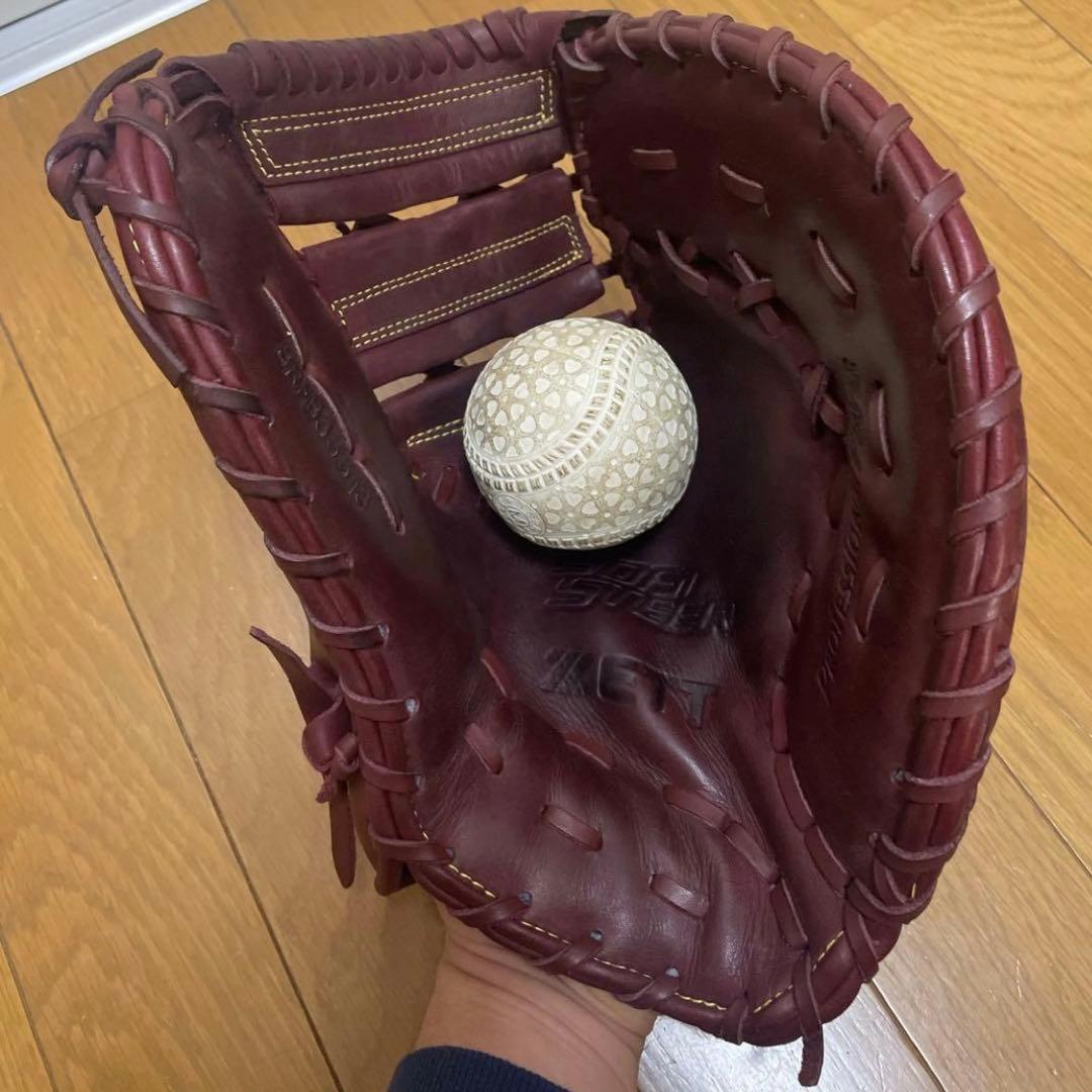 ZETTゼット 軟式 ファーストミット ソフトステア ボルドーブラウン