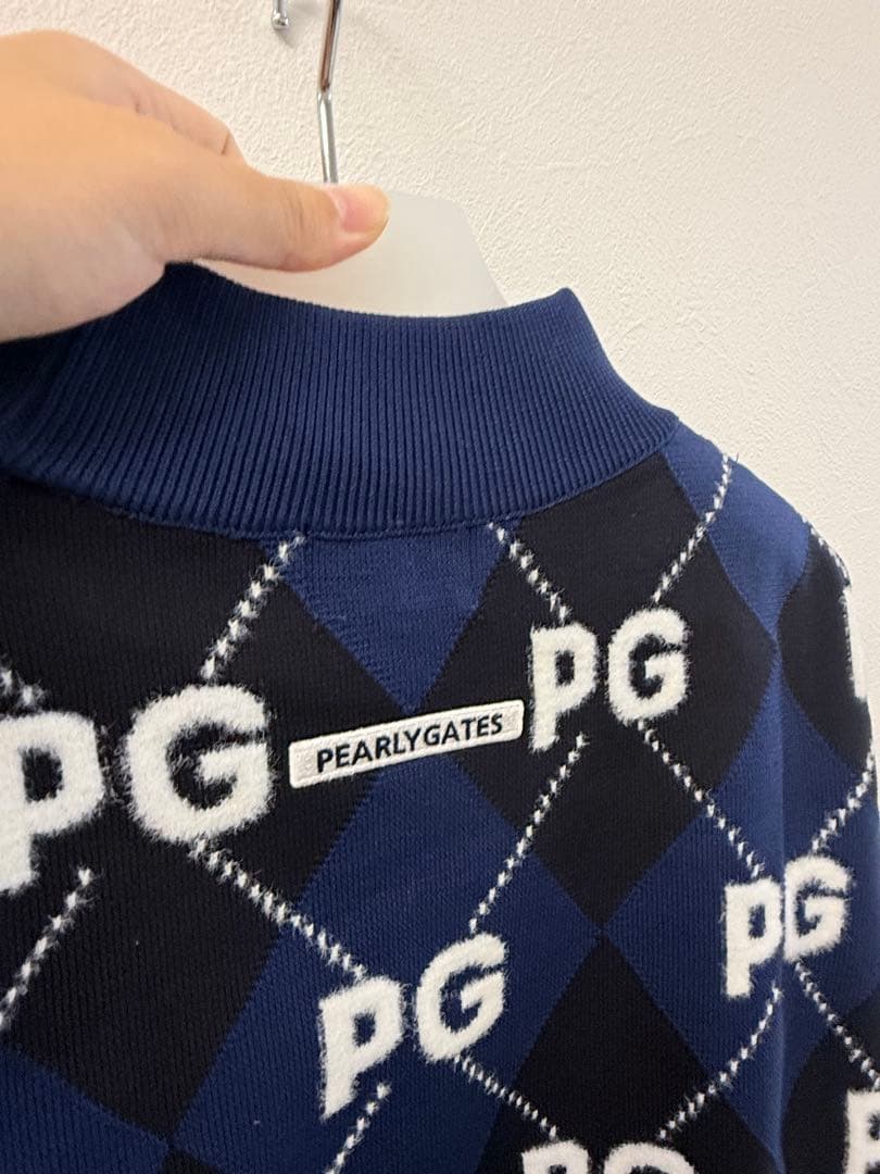 PEARLY GATES★秋冬アーガイル柄ニット
