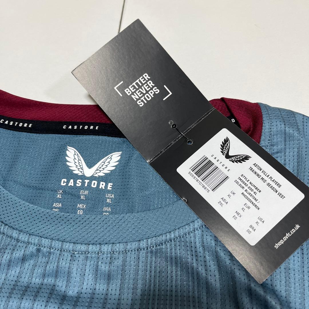 CASTORE アストンヴィラ ノースリーブ XLサイズ トレーニングウェア