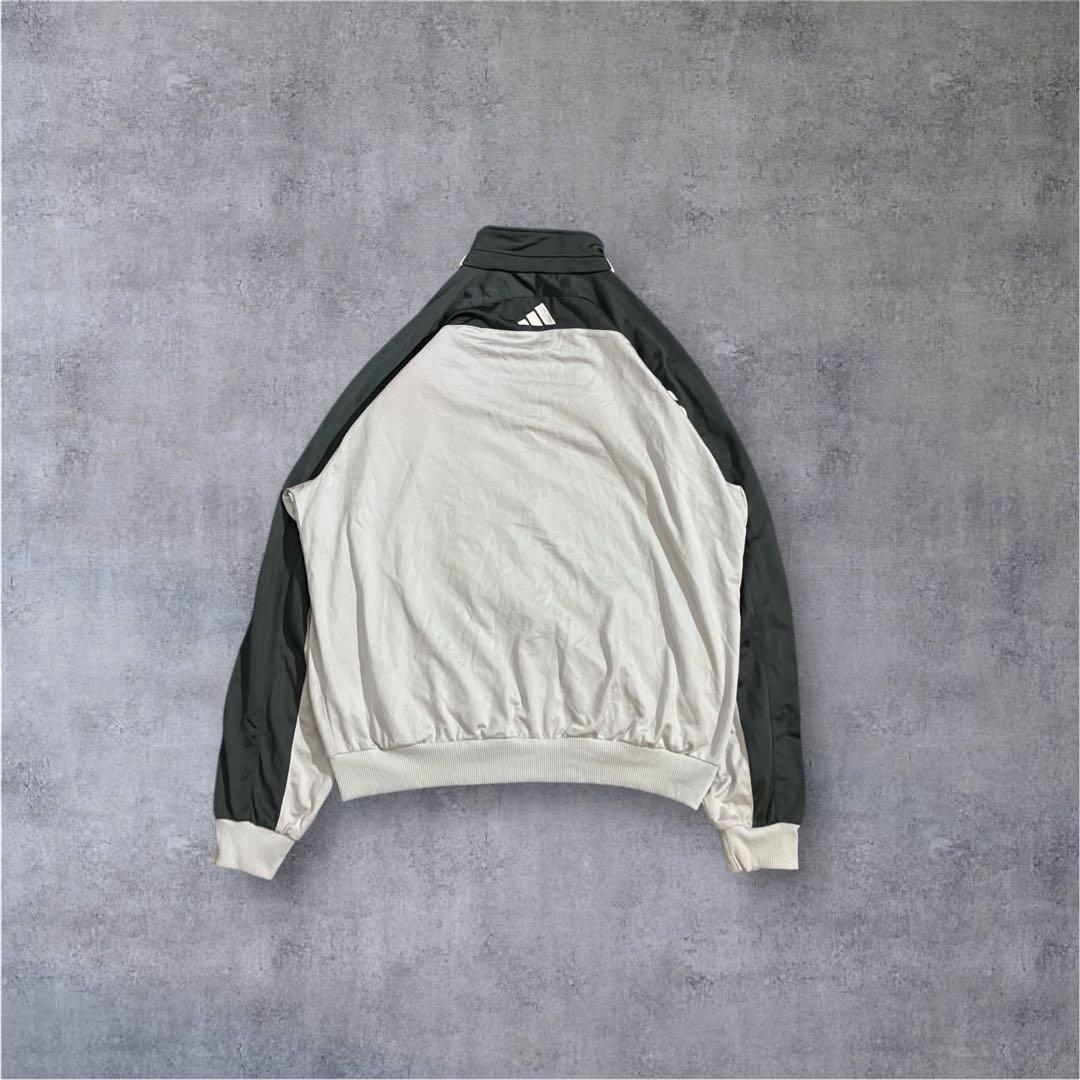 adidas アーチ切替 トラックジャケット XL相当 3ストライプ アーチ切替