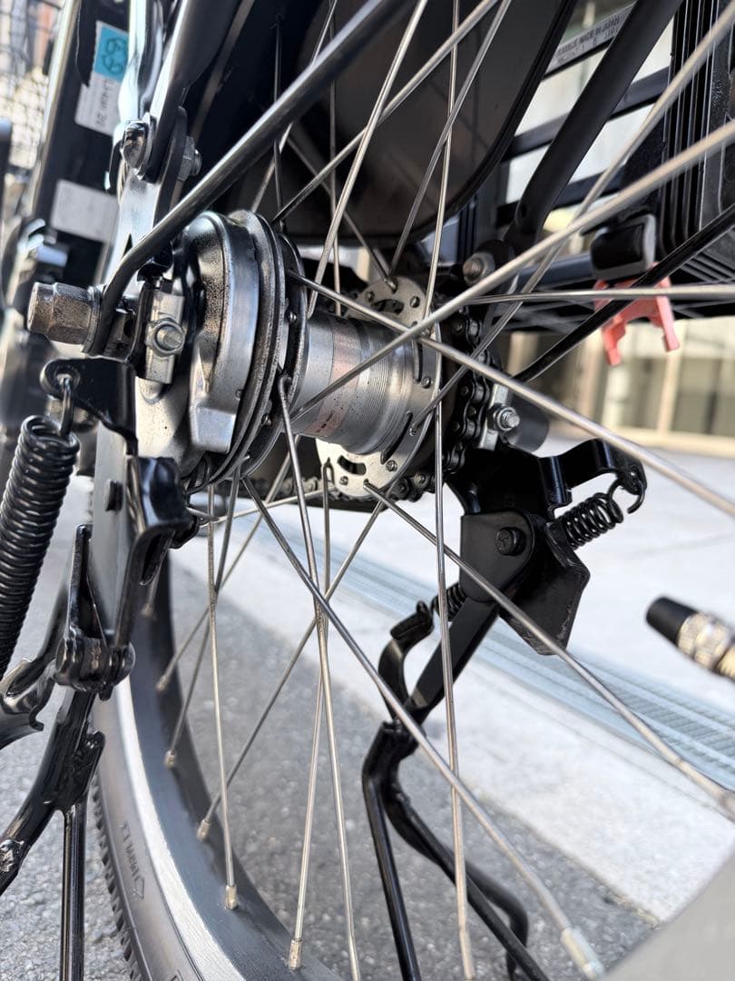 大阪府　子供乗せ　ヤマハ　電動アシスト自転車 ブラック チャイルドシート付き