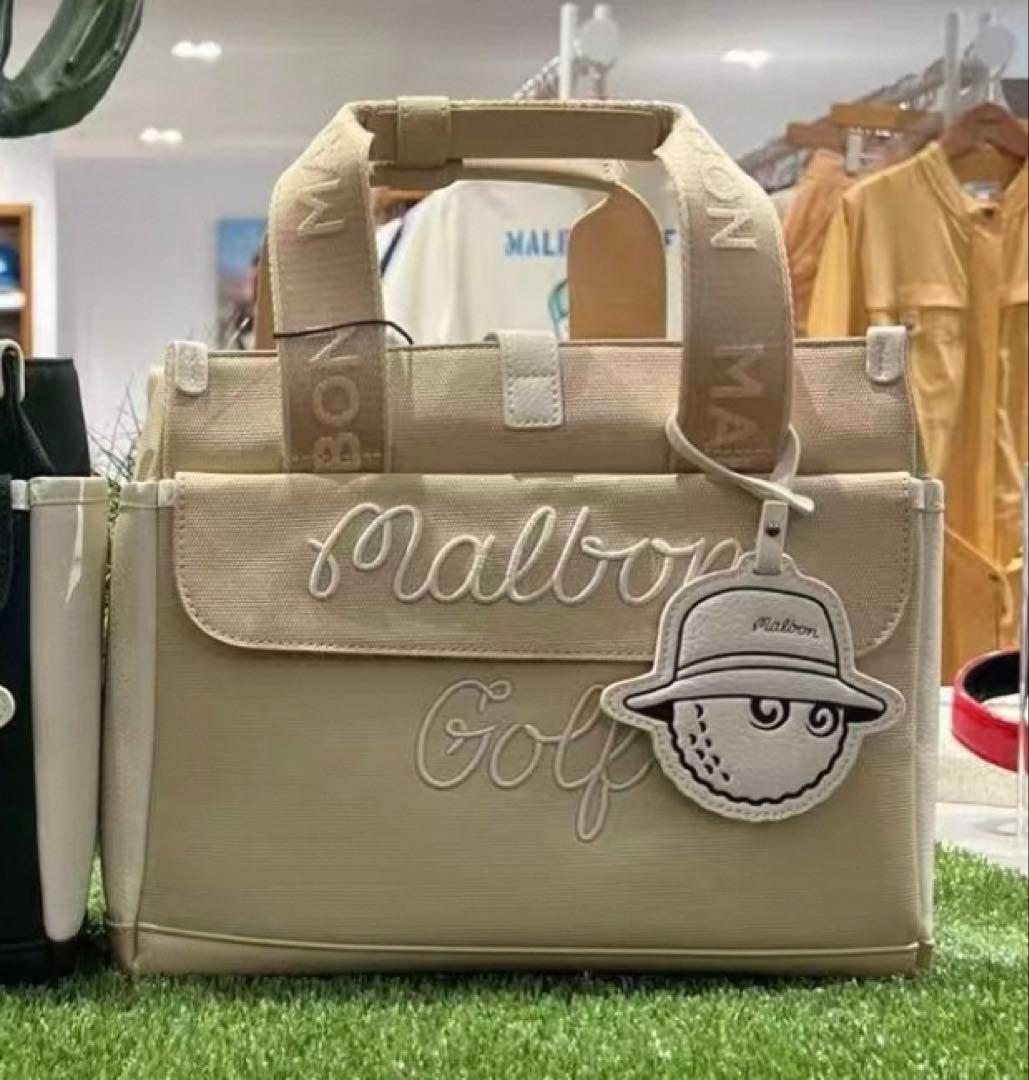 カートバッグ　ベージュ　マルボンゴルフ MALBON GOLF ベージュ