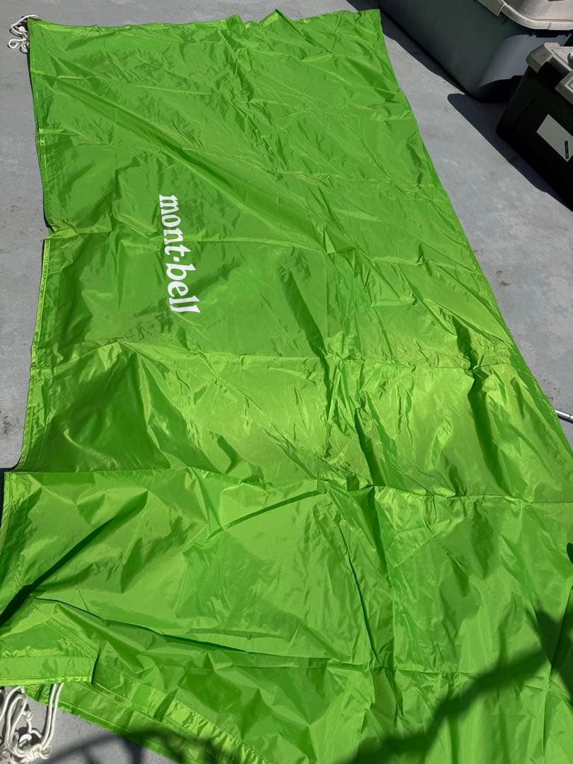 mont-bell MINI TARP HEXAGON 緑　ポール付き