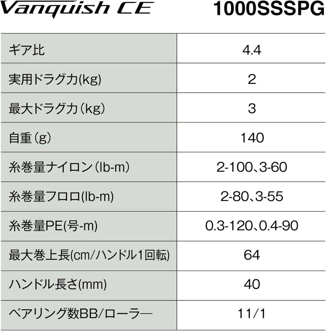 シマノ　26ヴァンキッシュCE 1000sspg