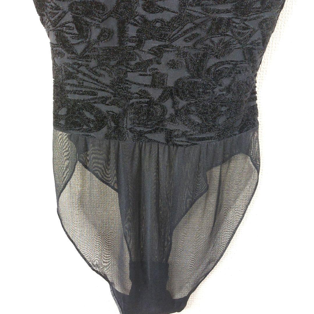 【希少】 GiorgioARMANI　ベロアシルクレオタード　ブラック　M
