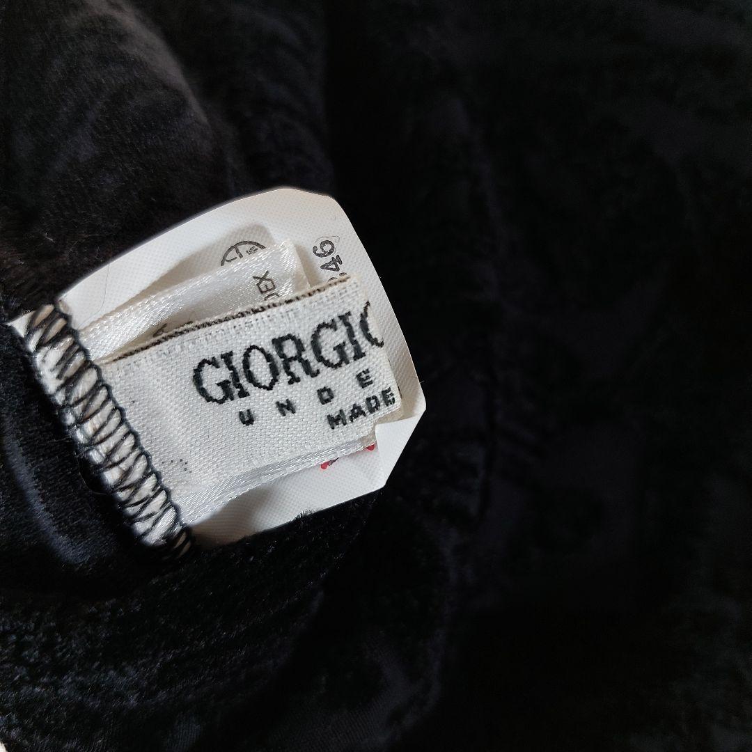 【希少】 GiorgioARMANI　ベロアシルクレオタード　ブラック　M