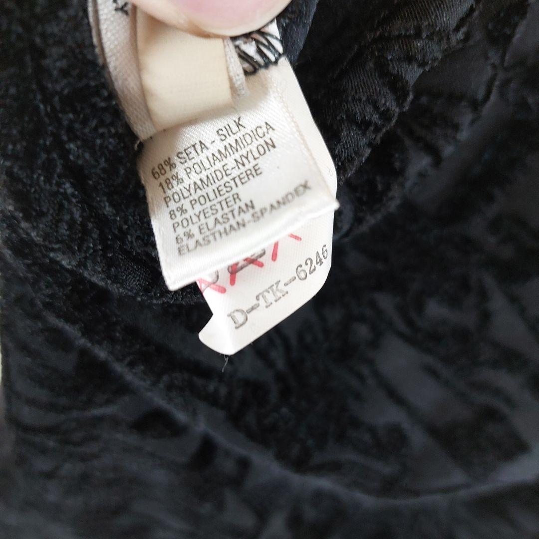【希少】 GiorgioARMANI　ベロアシルクレオタード　ブラック　M