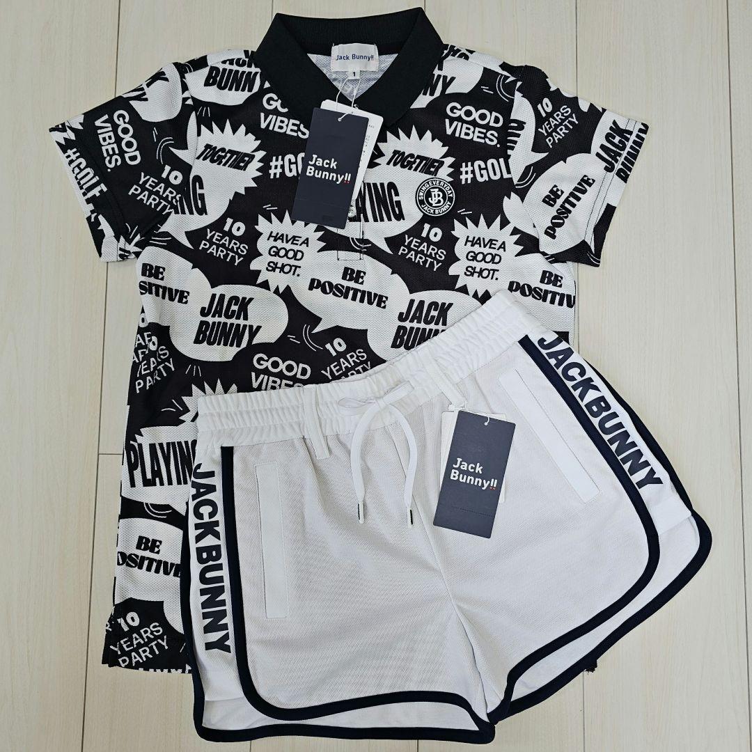 新品タグ付【1】ジャックバニーレディースセットアップ上下春夏半袖ポロシャツパンツ
