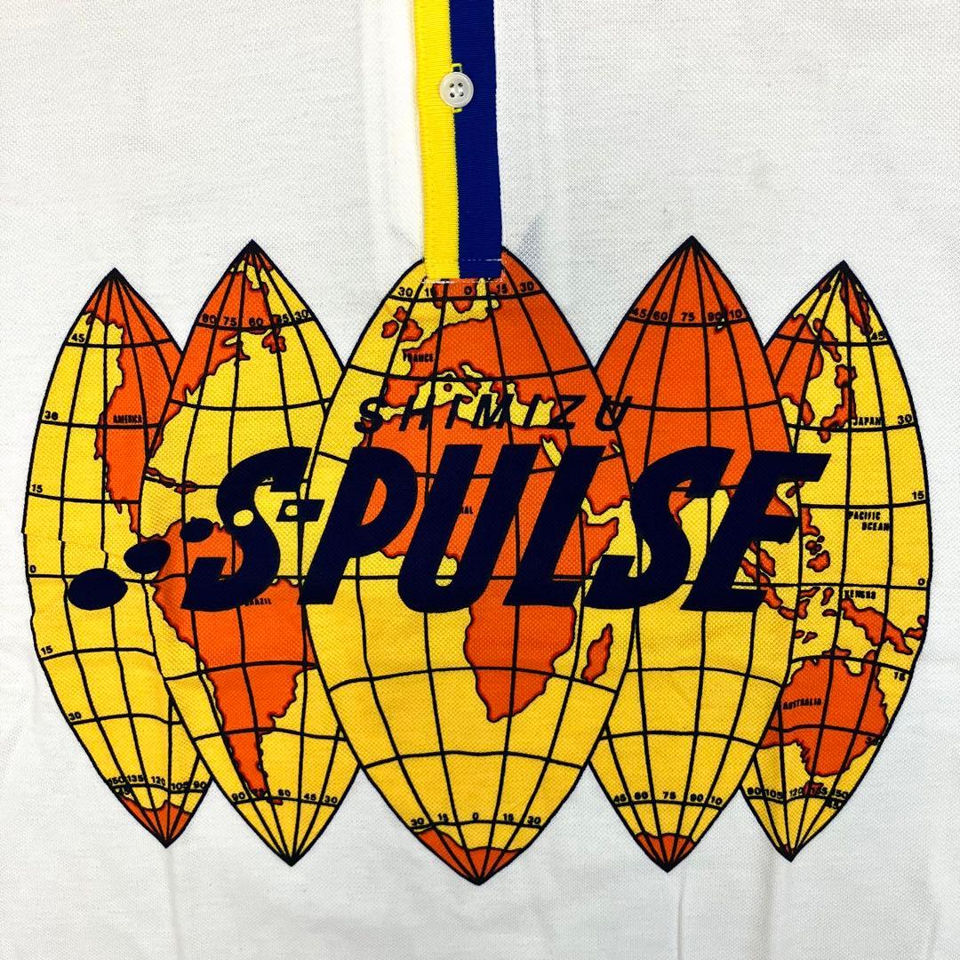 90s 清水エスパルス S-PULSE ポロシャツ 古着 レトロ ホワイト M