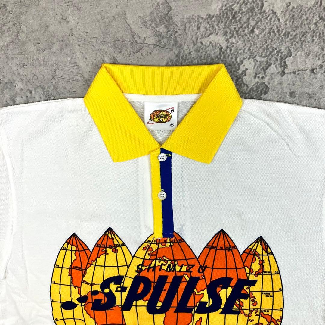 90s 清水エスパルス S-PULSE ポロシャツ 古着 レトロ ホワイト M