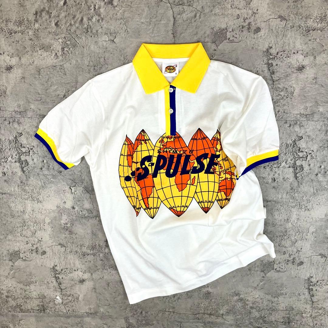 90s 清水エスパルス S-PULSE ポロシャツ 古着 レトロ ホワイト M