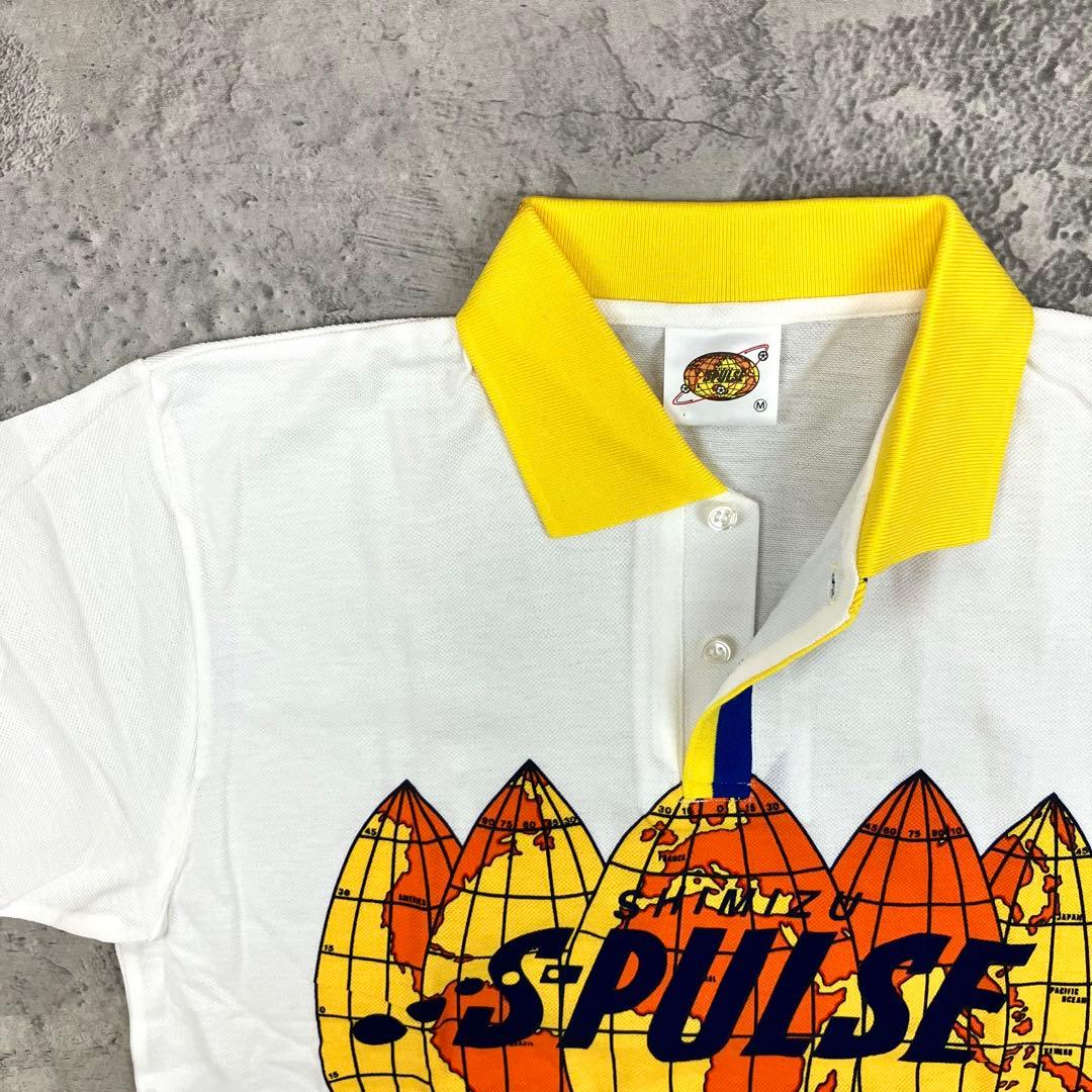 90s 清水エスパルス S-PULSE ポロシャツ 古着 レトロ ホワイト M