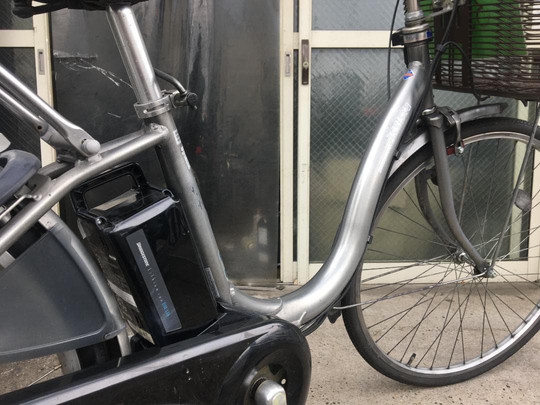 地域限定送料無料　アシスタ　6,6AH　子供乗せ　シルバー　神戸市　電動自転車