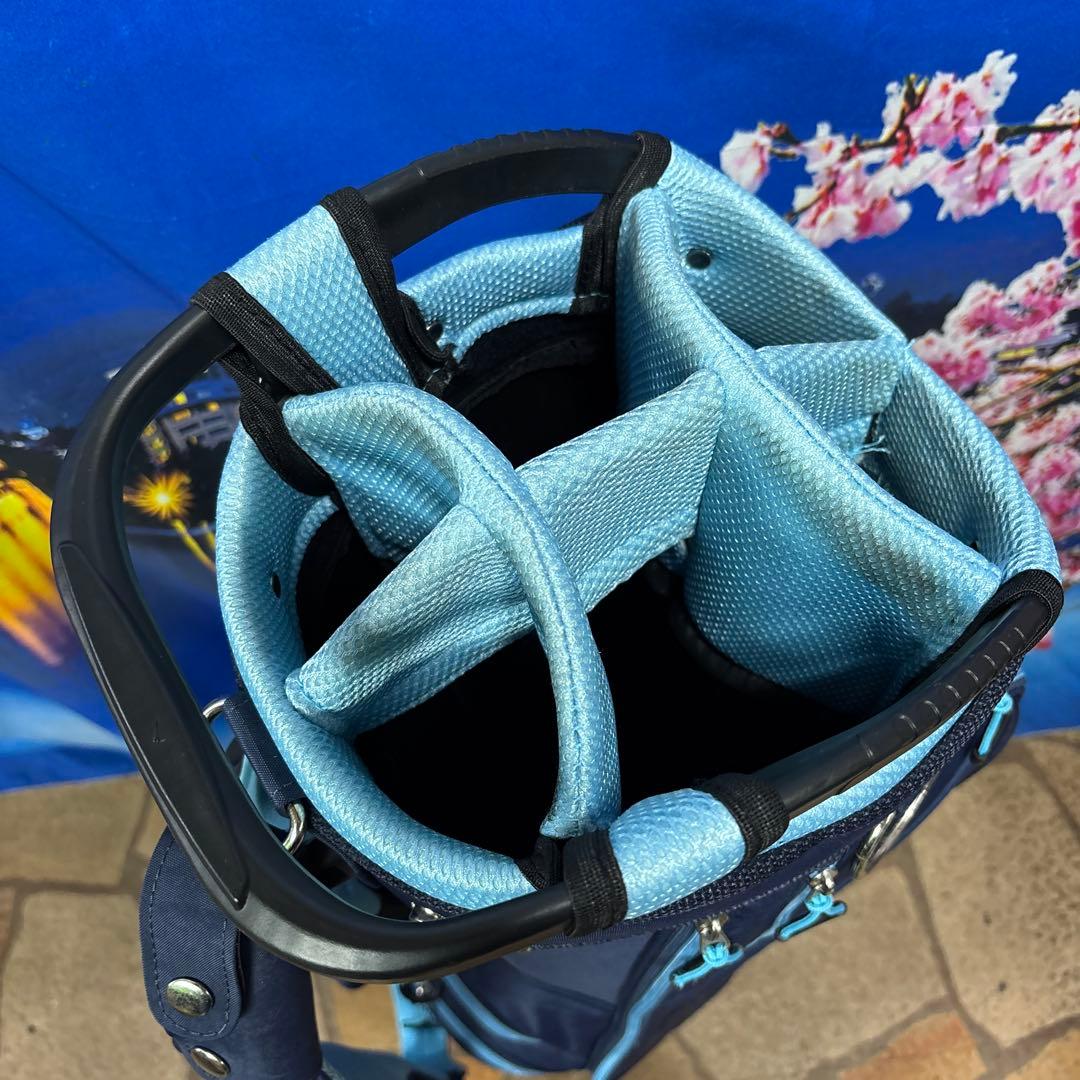 寶BX-1217 【美品】トランスコンチネンツ キャディバッグ ネイビー
