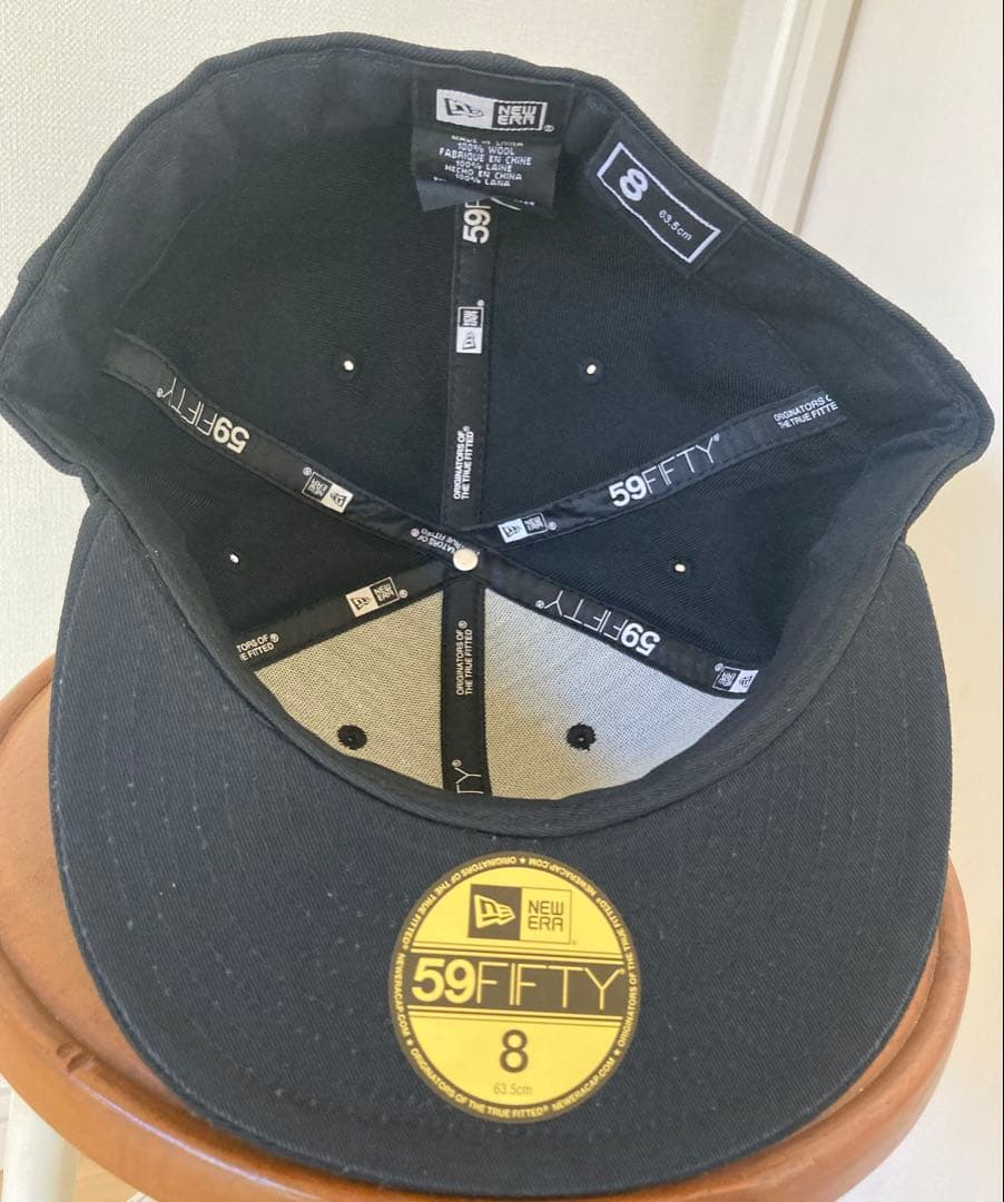 NEW ERA　８　ニューエラ　無地　キャップ　カスタム品　63.5cm