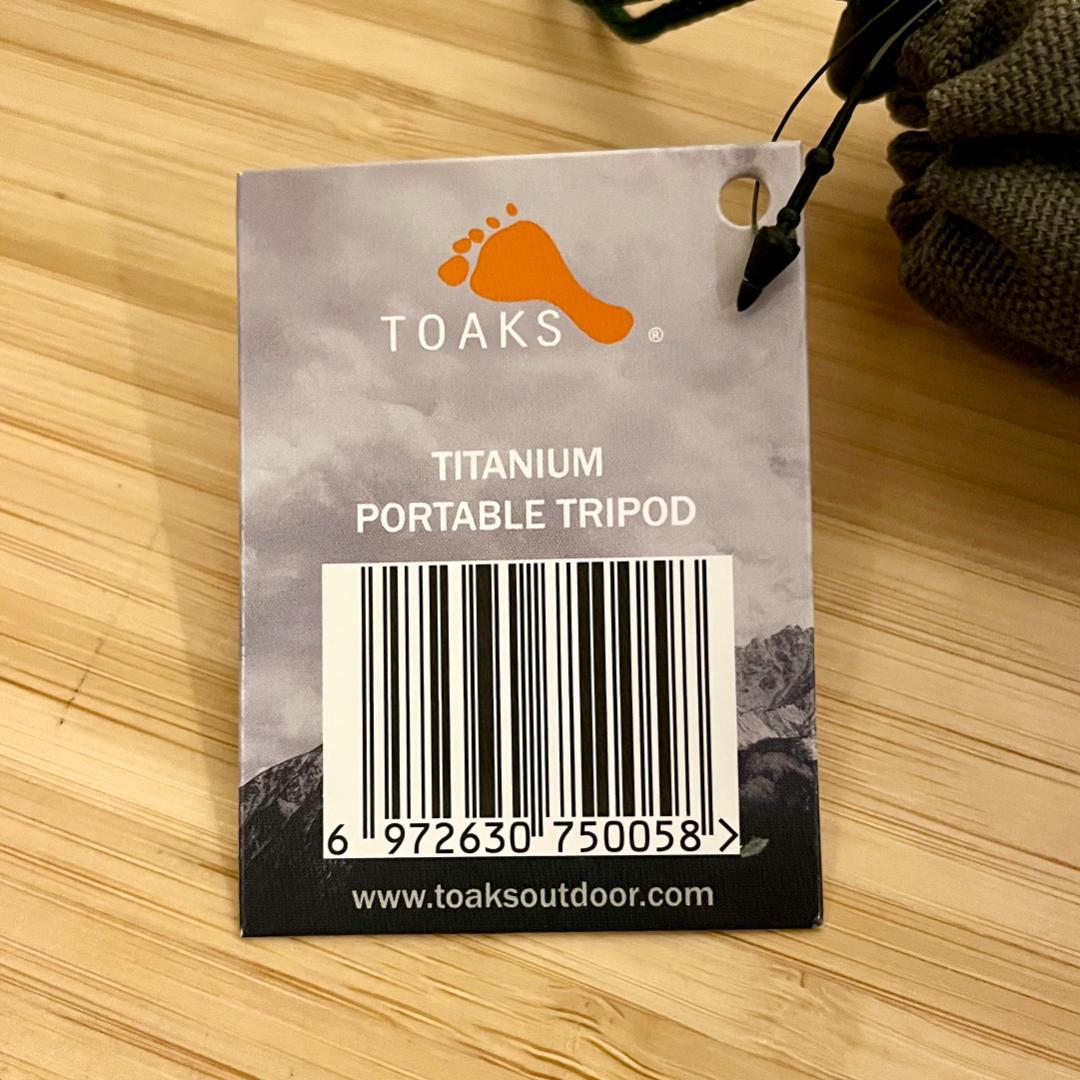 新品 未開封 TOAKS チタニウム ポータブル トライポッド